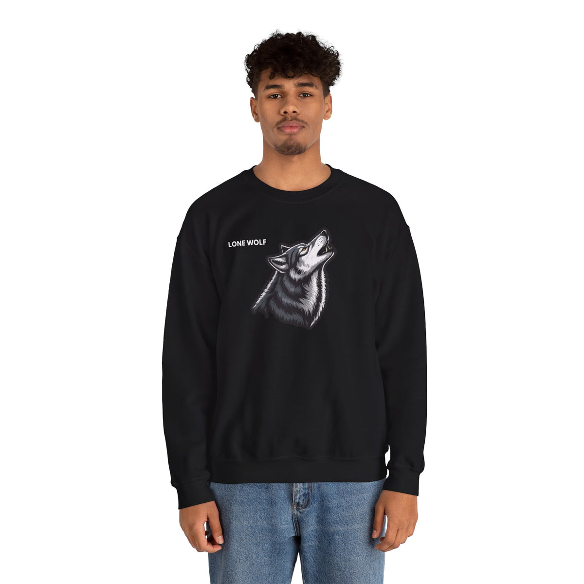 LONE WOLF Sweatshirt Premium Design SKIALFA Unisex