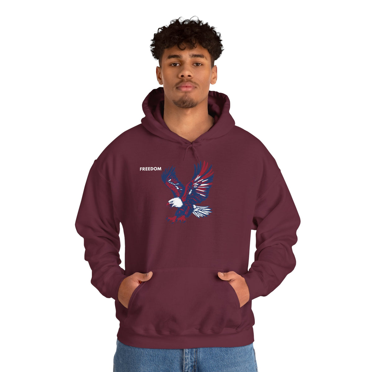 FREEDOM Eagle Hoodie Premium Design SKIALFA Unisex