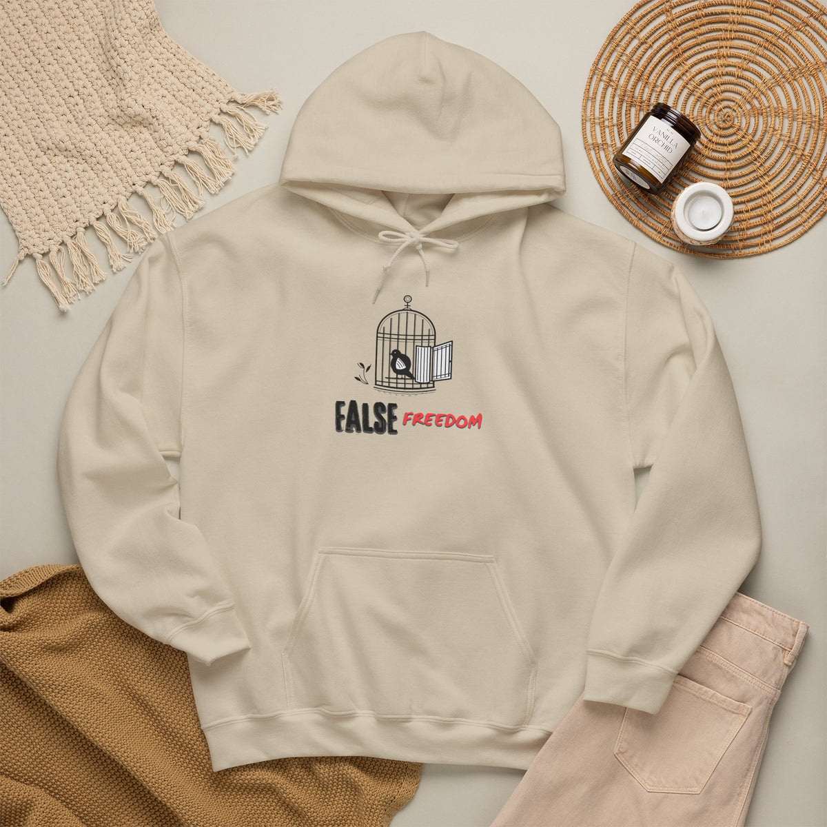 FALSE FREEDOM Hoodie Premium Design SKIALFA Unisex