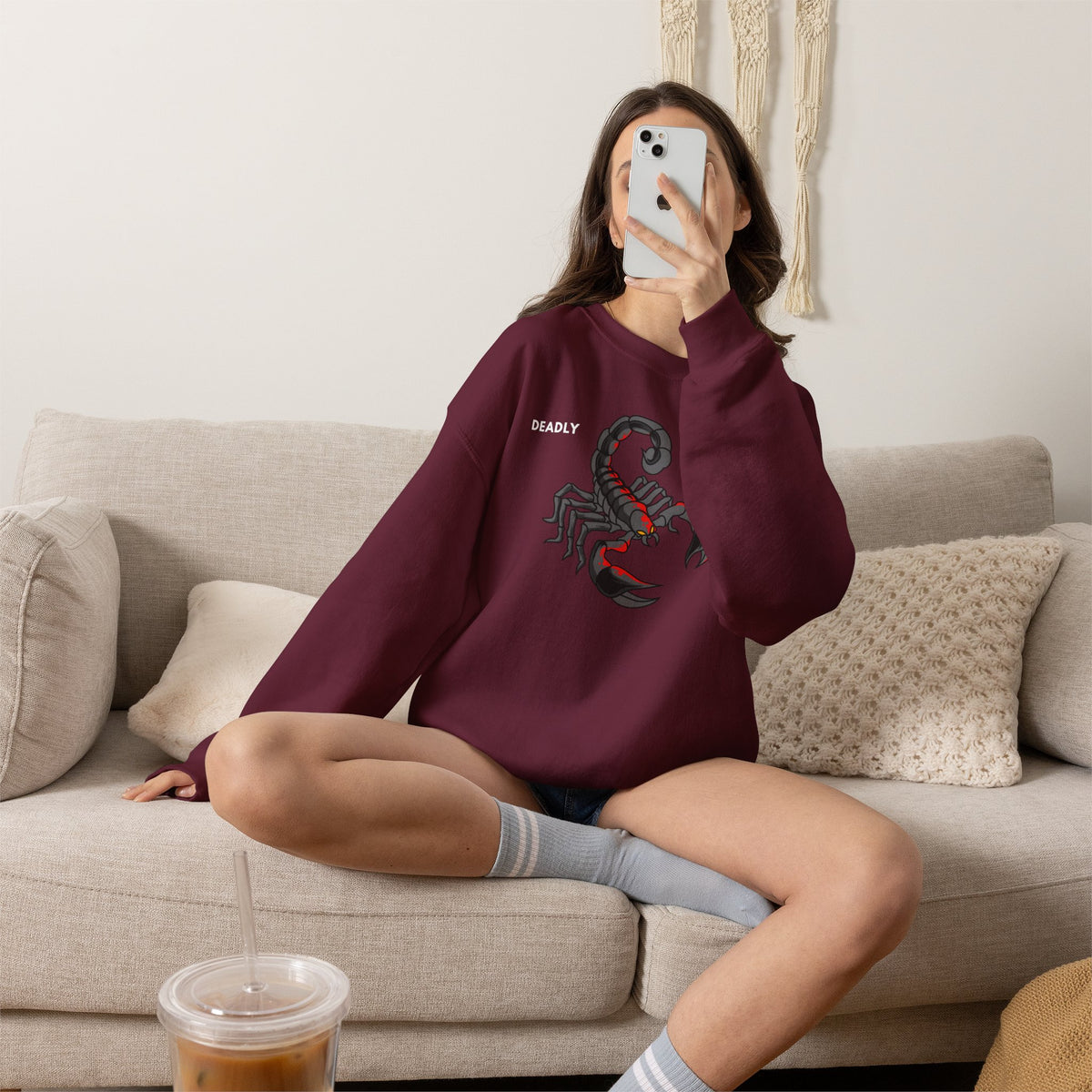 DEADLY Scorpion Sweatshirt Premium Design SKIALFA Unisex