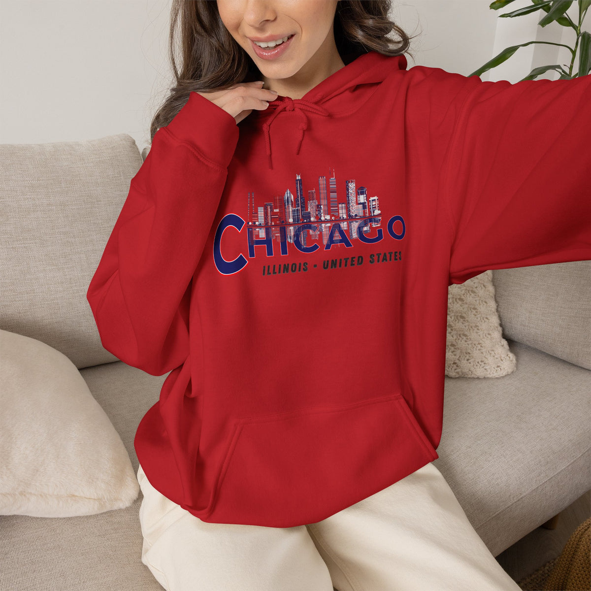 CHICAGO Hoodie Premium Design SKIALFA Unisex