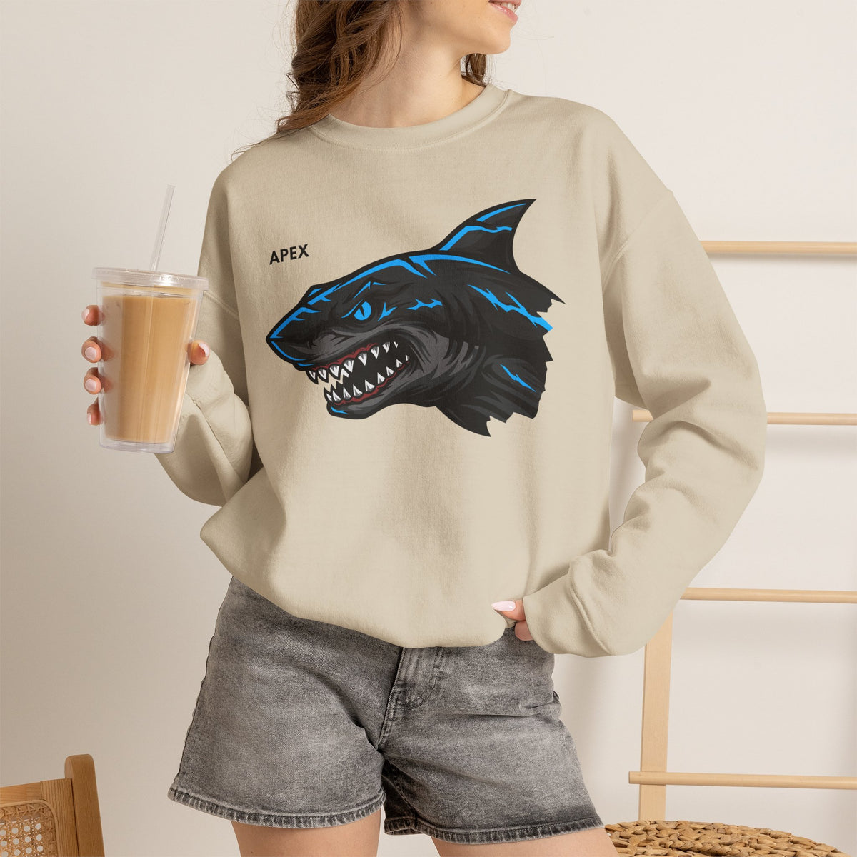 APEX Shark Sweatshirt Premium Design SKIALFA Unisex