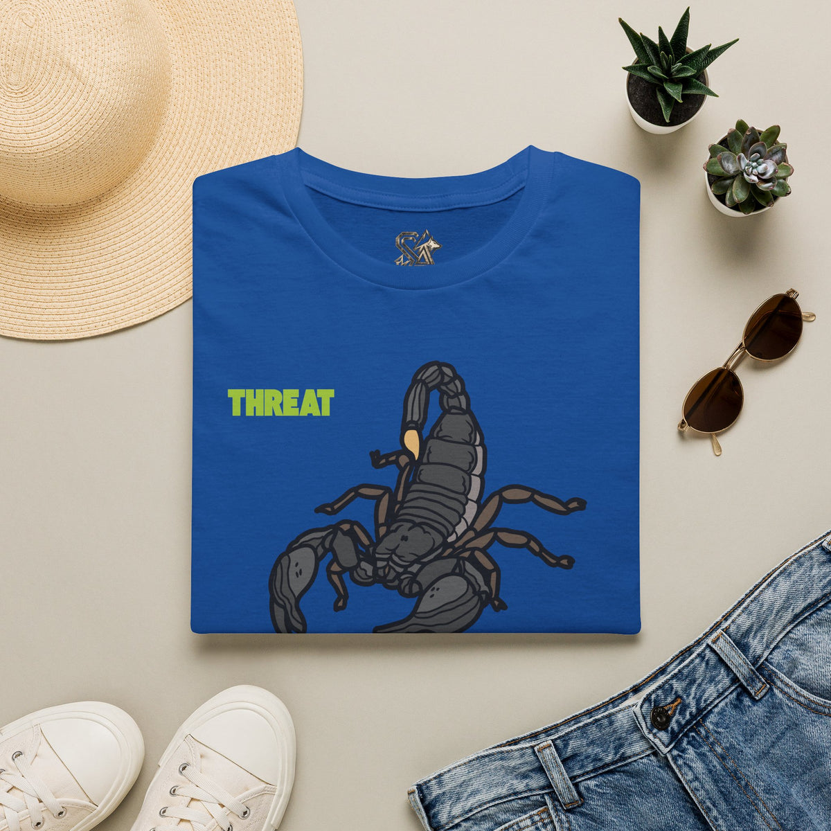 THREAT Scorpion T-Shirt Premium Design SKIALFA Unisex