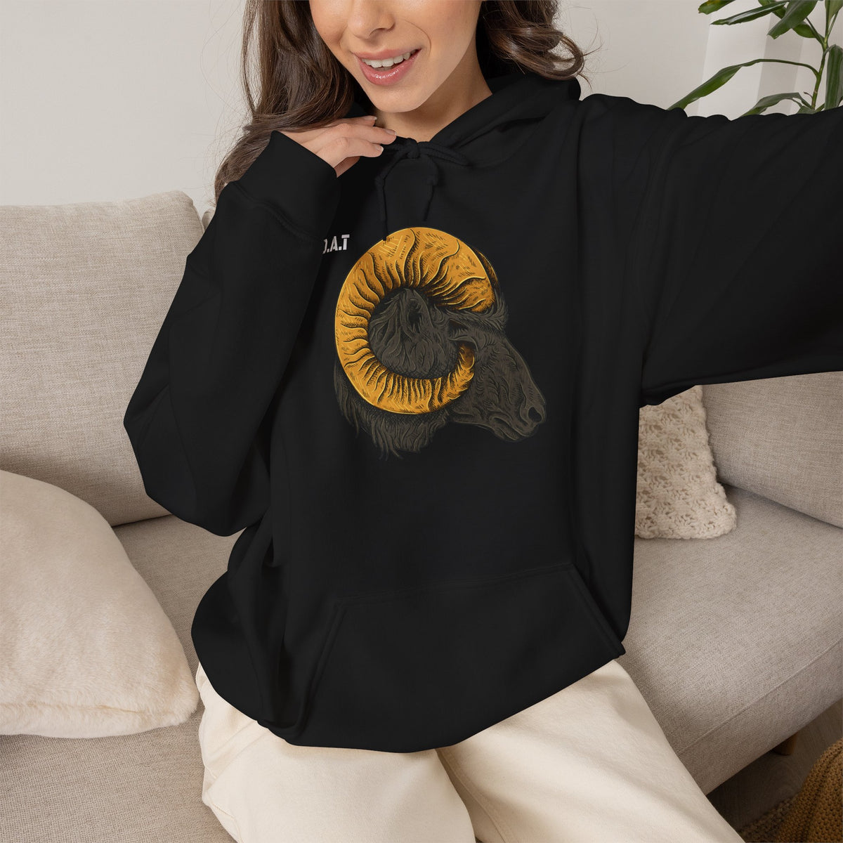 GOAT Head Goat Hoodie Premium Design SKIALFA Unisex