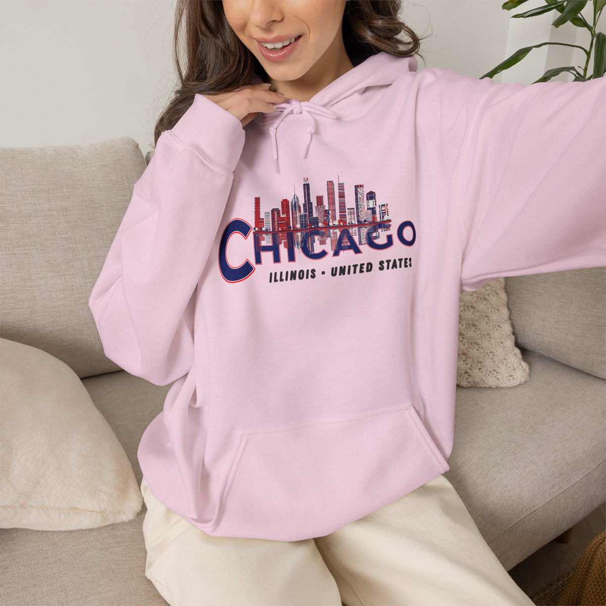CHICAGO Hoodie Premium Design SKIALFA Unisex