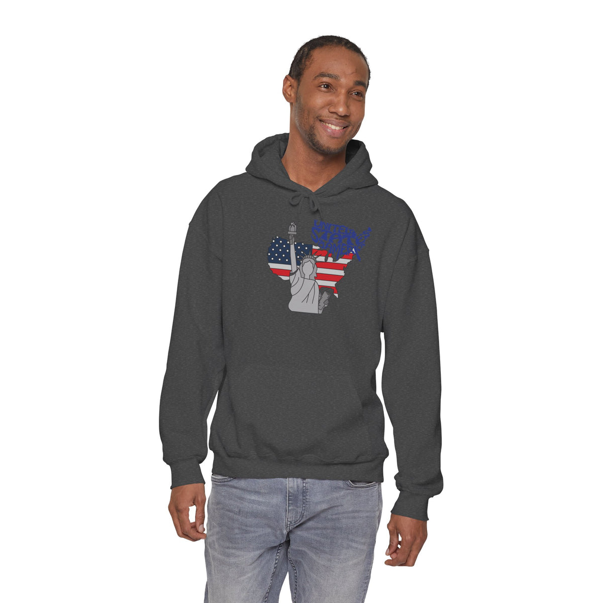 USA Flag Hoodie Premium Design SKIALFA Unisex