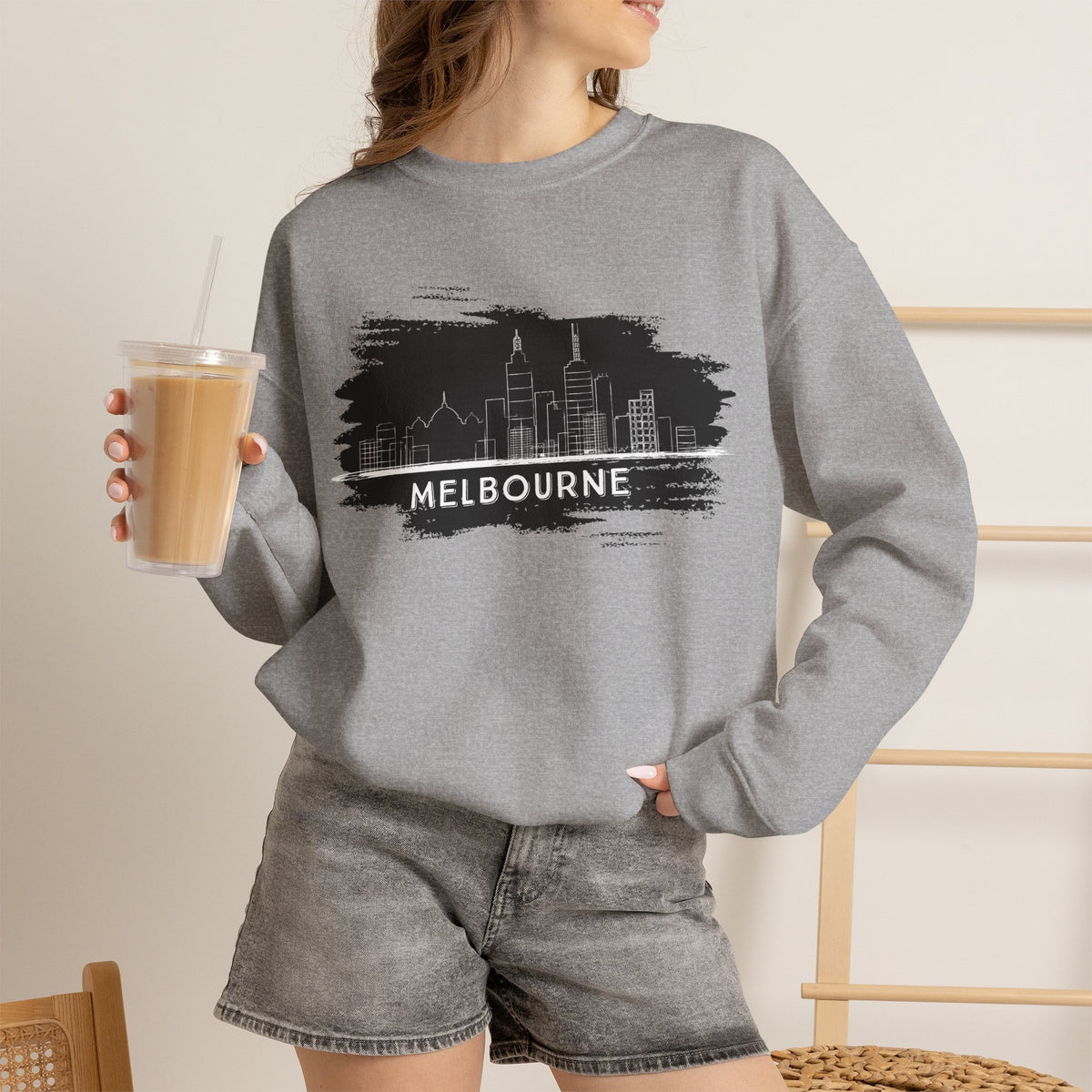 Melbourne Sweatshirt Premium Design SKIALFA Unisex