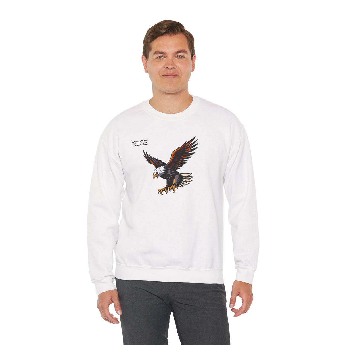 RISE Eagle Sweatshirt Premium Design SKIALFA Unisex