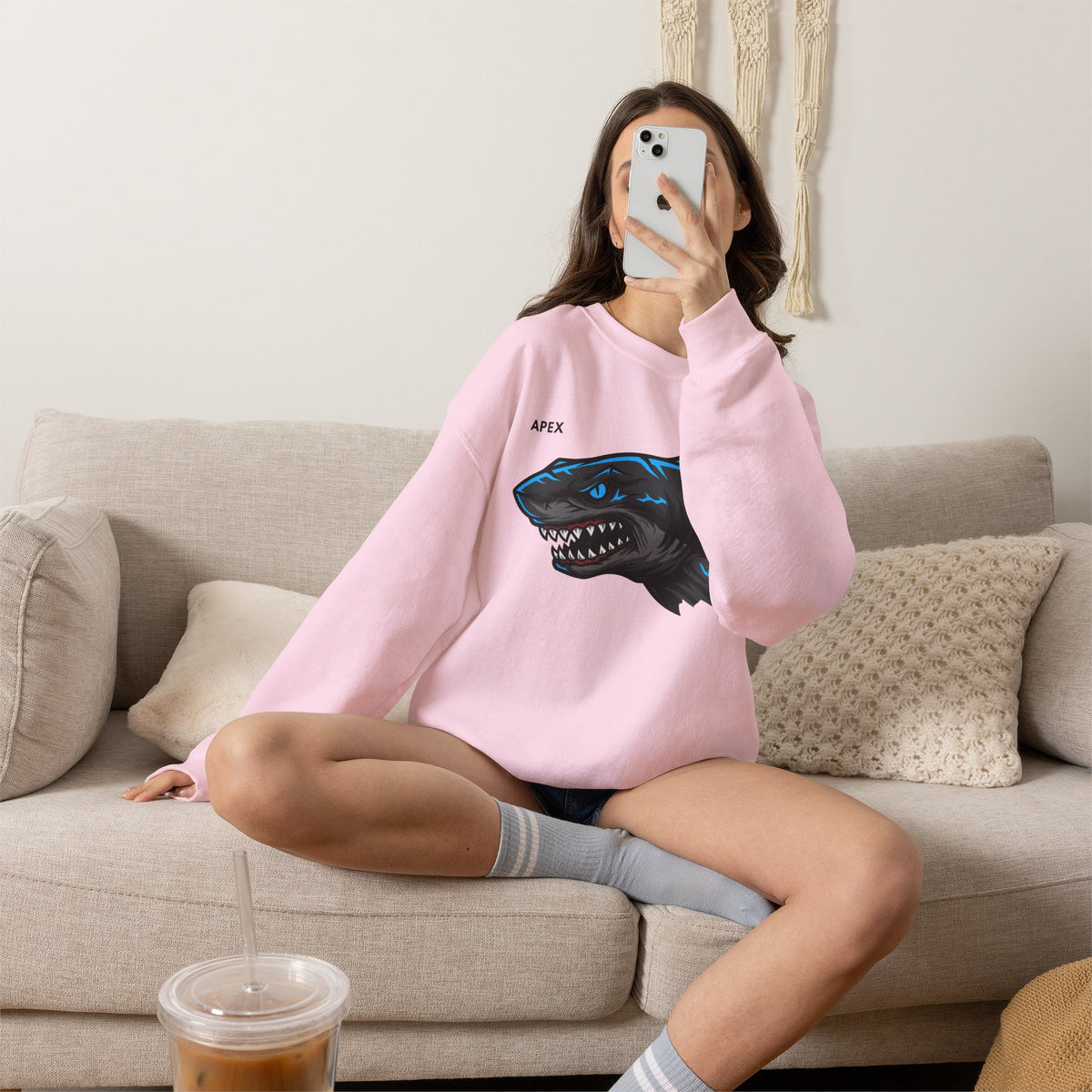 APEX Shark Sweatshirt Premium Design SKIALFA Unisex