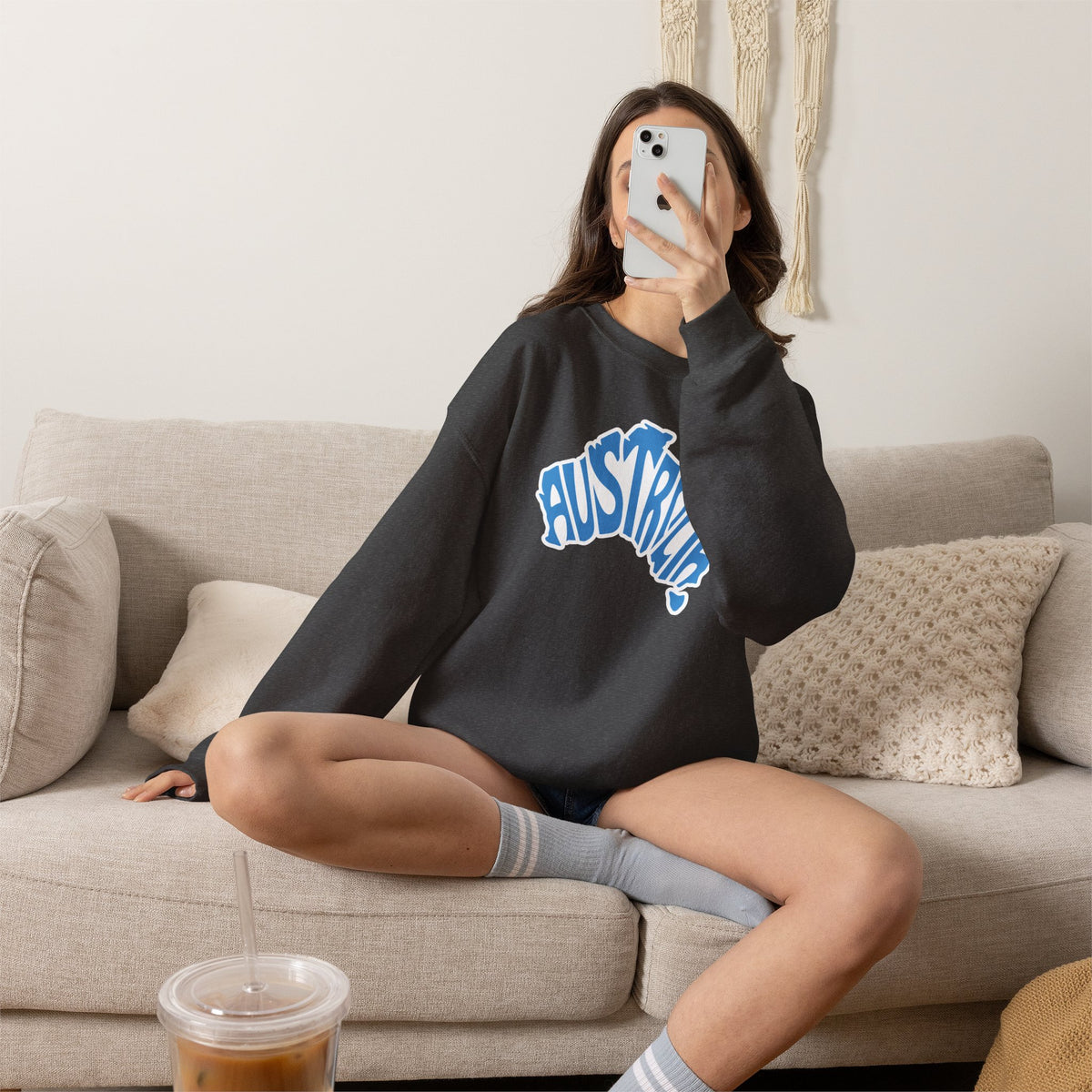 Australia Graphic Sweatshirt Premium Design SKIALFA Unisex