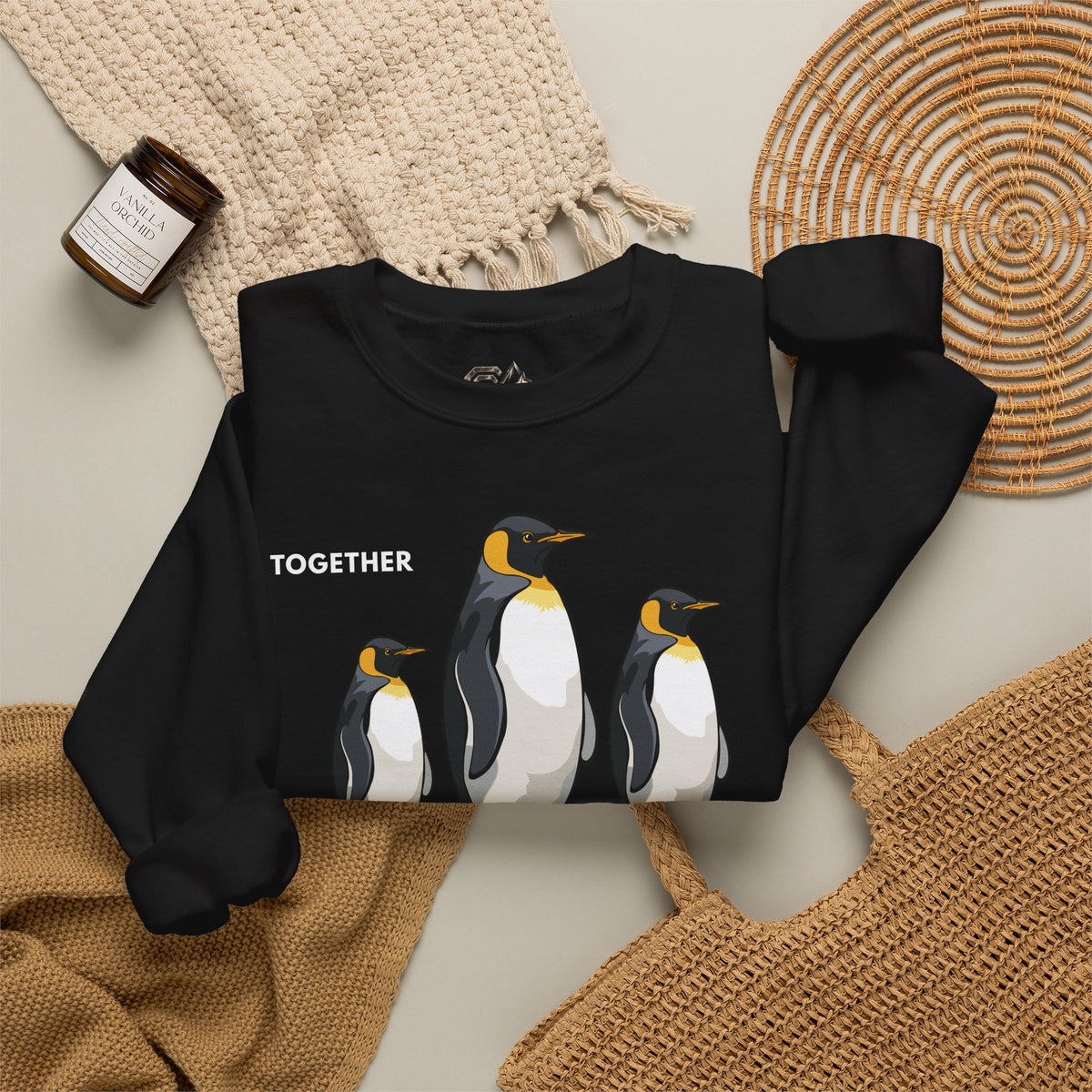 TOGETHER Penguin Sweatshirt Premium Design SKIALFA Unisex