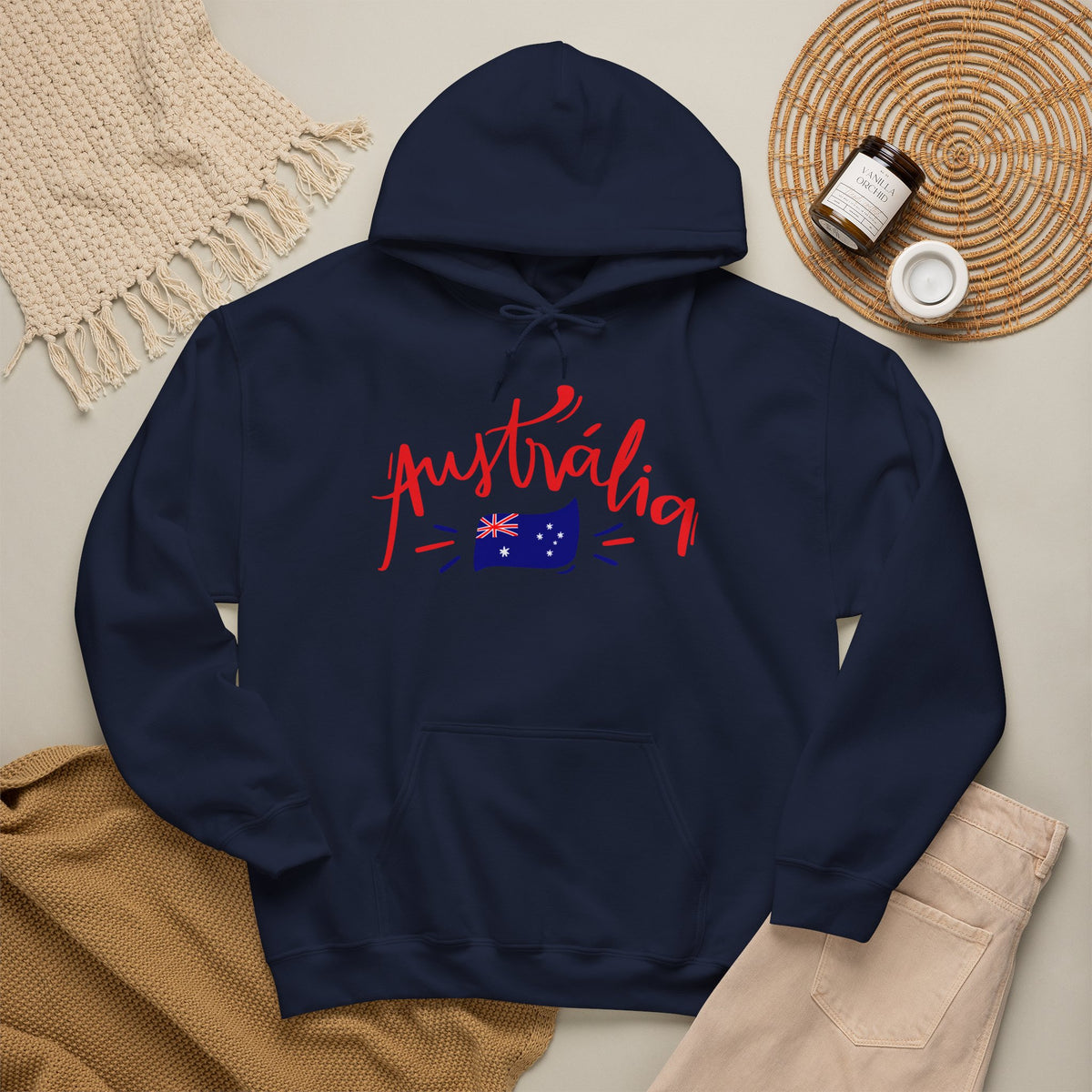 AUSTRALIA FLAG Hoodie Premium Design SKIALFA Unisex