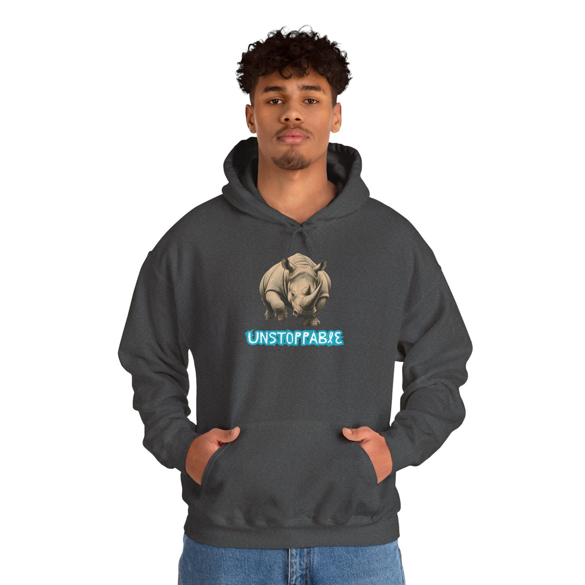 UNSTOPPABLE Rhino Hoodie Premium Design SKIALFA Unisex