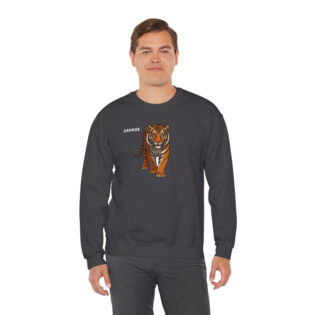 SAVAGE Tiger Sweatshirt Premium Design SKIALFA Unisex