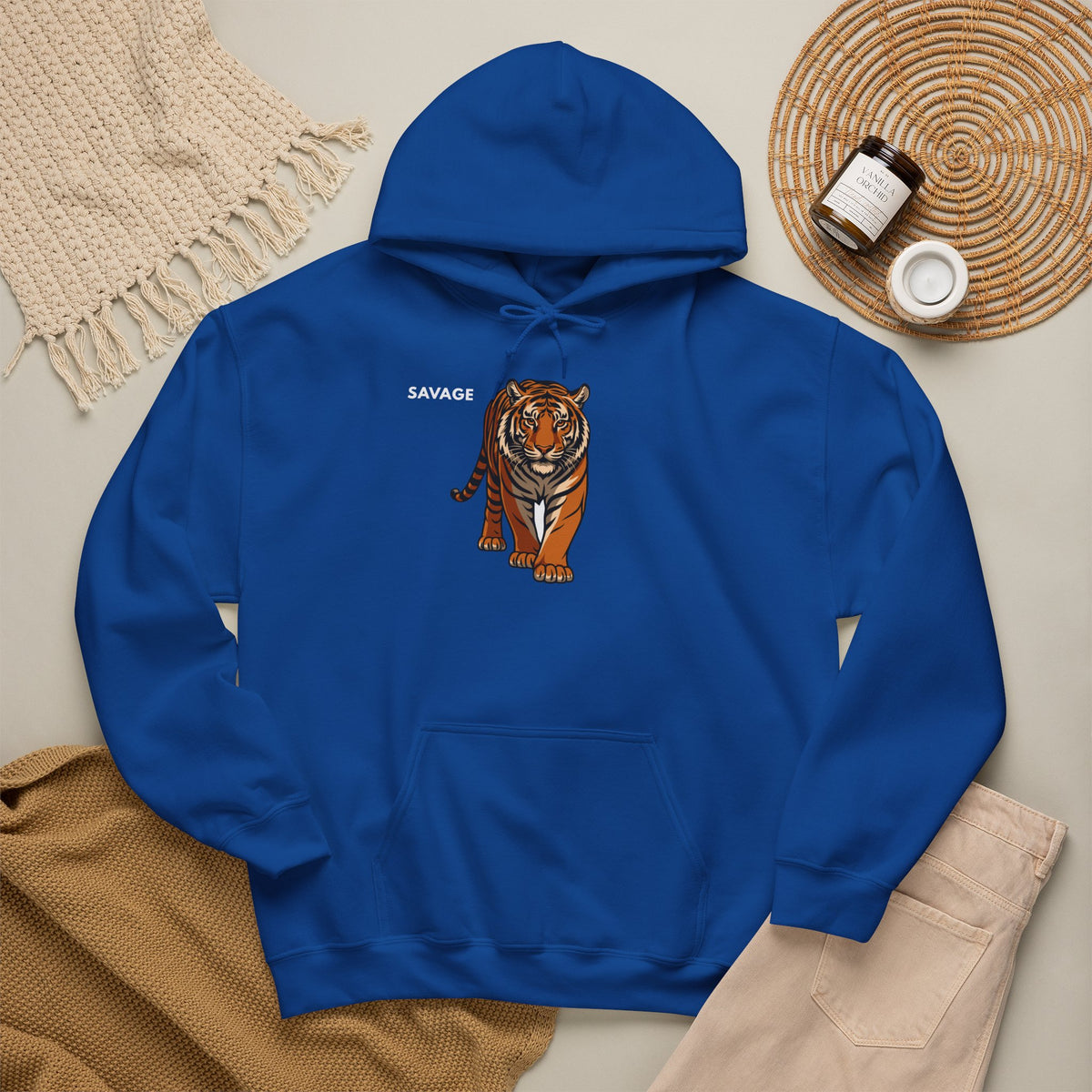 SAVAGE Tiger Hoodie Premium Design SKIALFA Unisex