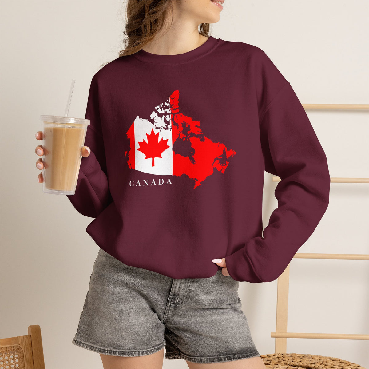 Canada Maple Sweatshirt Premium Design SKIALFA Unisex