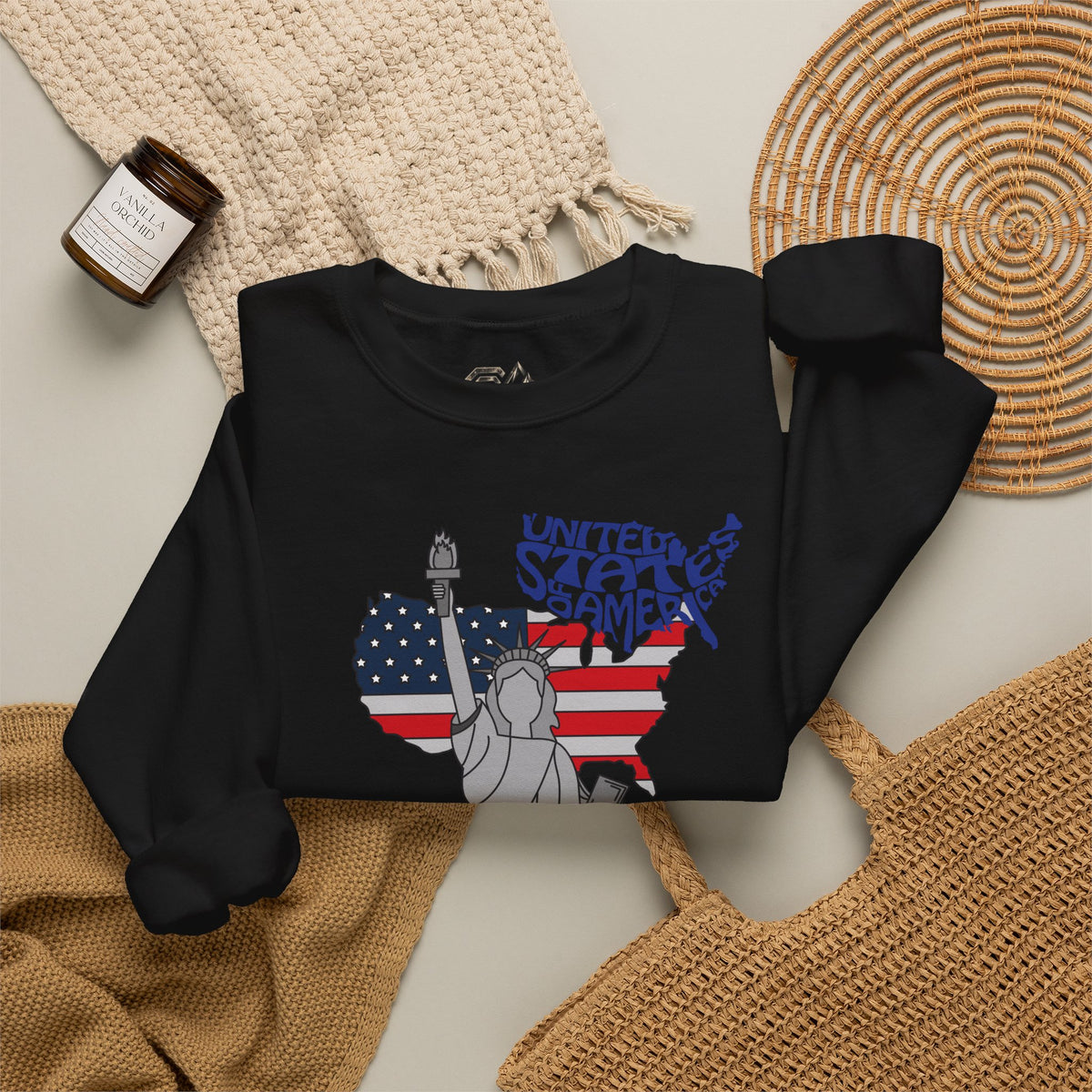 United States of America Sweatshirt Premium Design SKIALFA Unisex