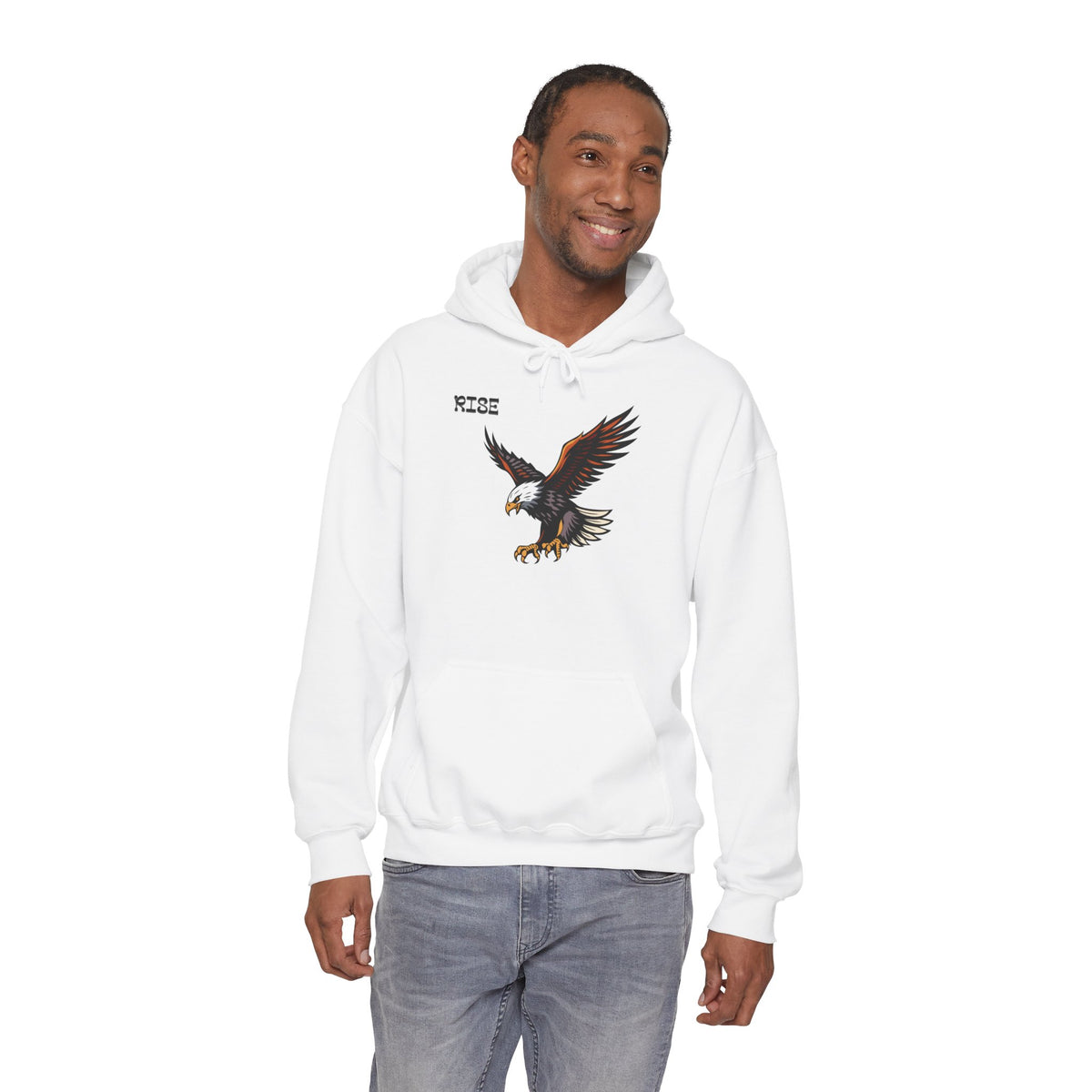 RISE Eagle Hoodie Premium Design SKIALFA Unisex