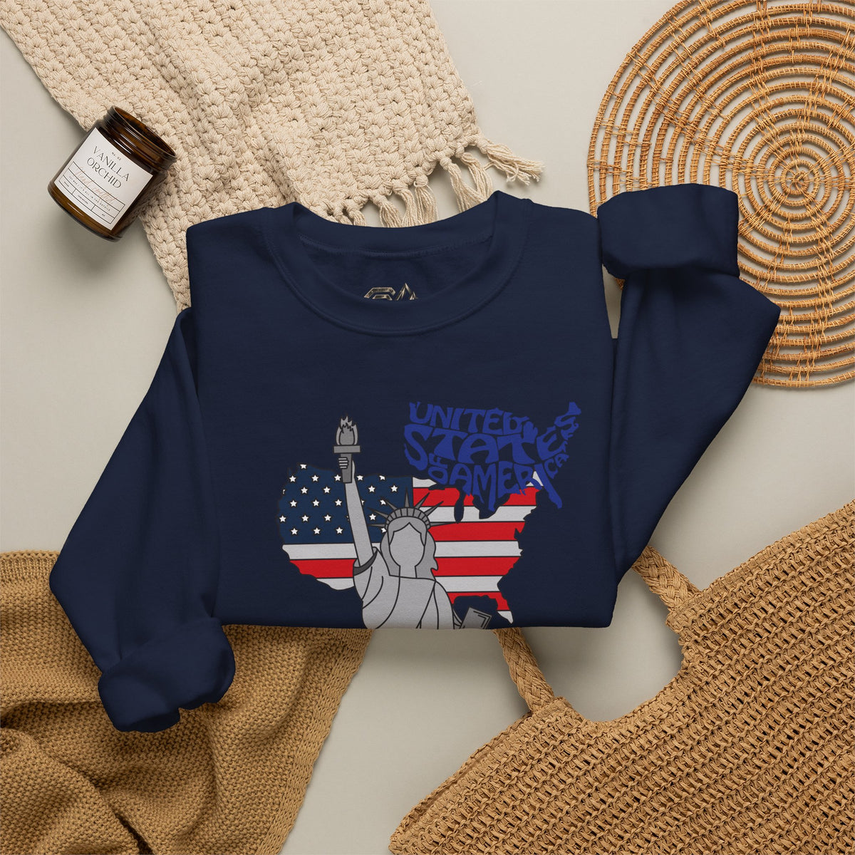 United States of America Sweatshirt Premium Design SKIALFA Unisex