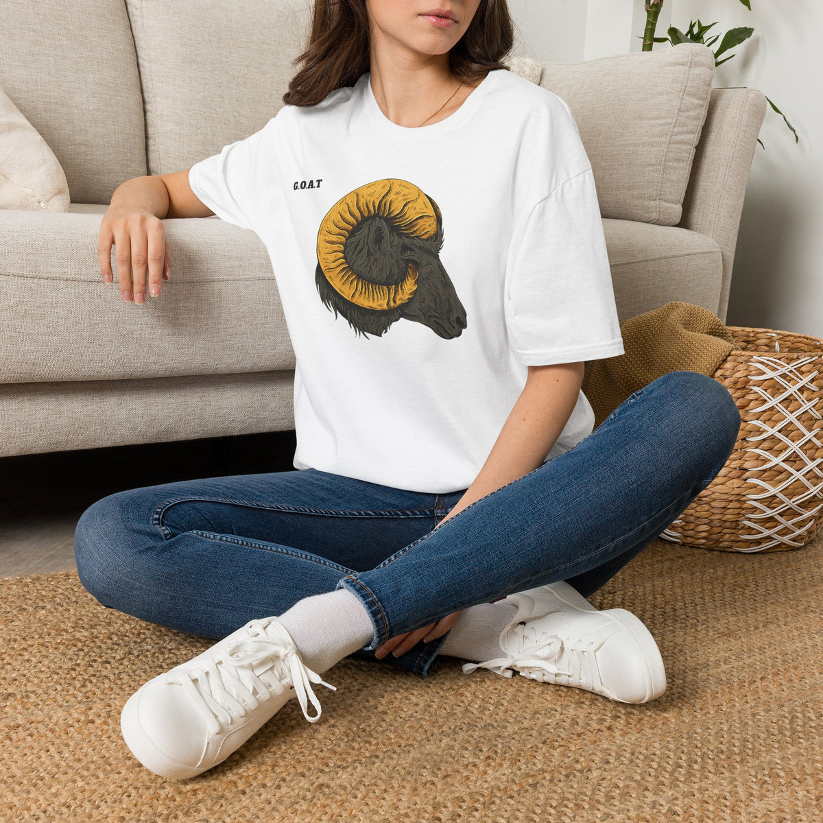GOAT Goat Head T-Shirt Premium Design SKIALFA Unisex