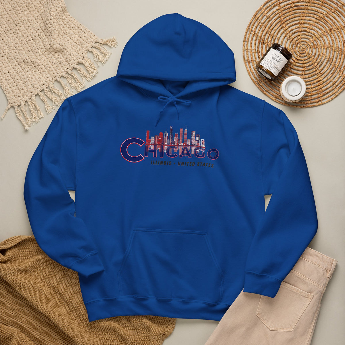 CHICAGO Hoodie Premium Design SKIALFA Unisex