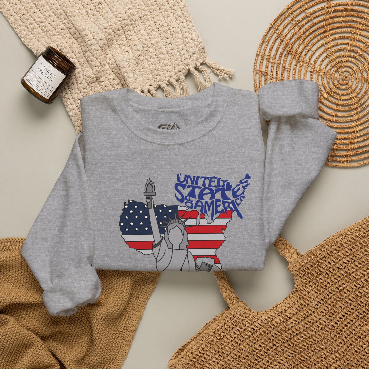 United States of America Sweatshirt Premium Design SKIALFA Unisex