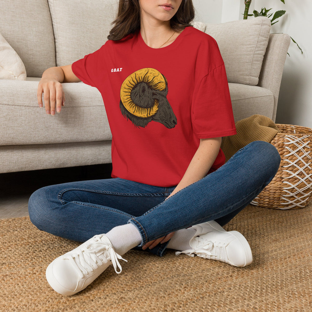 GOAT Goat Head T-Shirt Premium Design SKIALFA Unisex