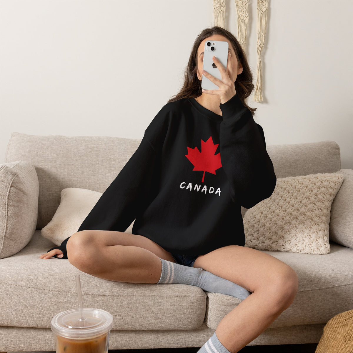 Canada Sweatshirt Premium Design SKIALFA Unisex