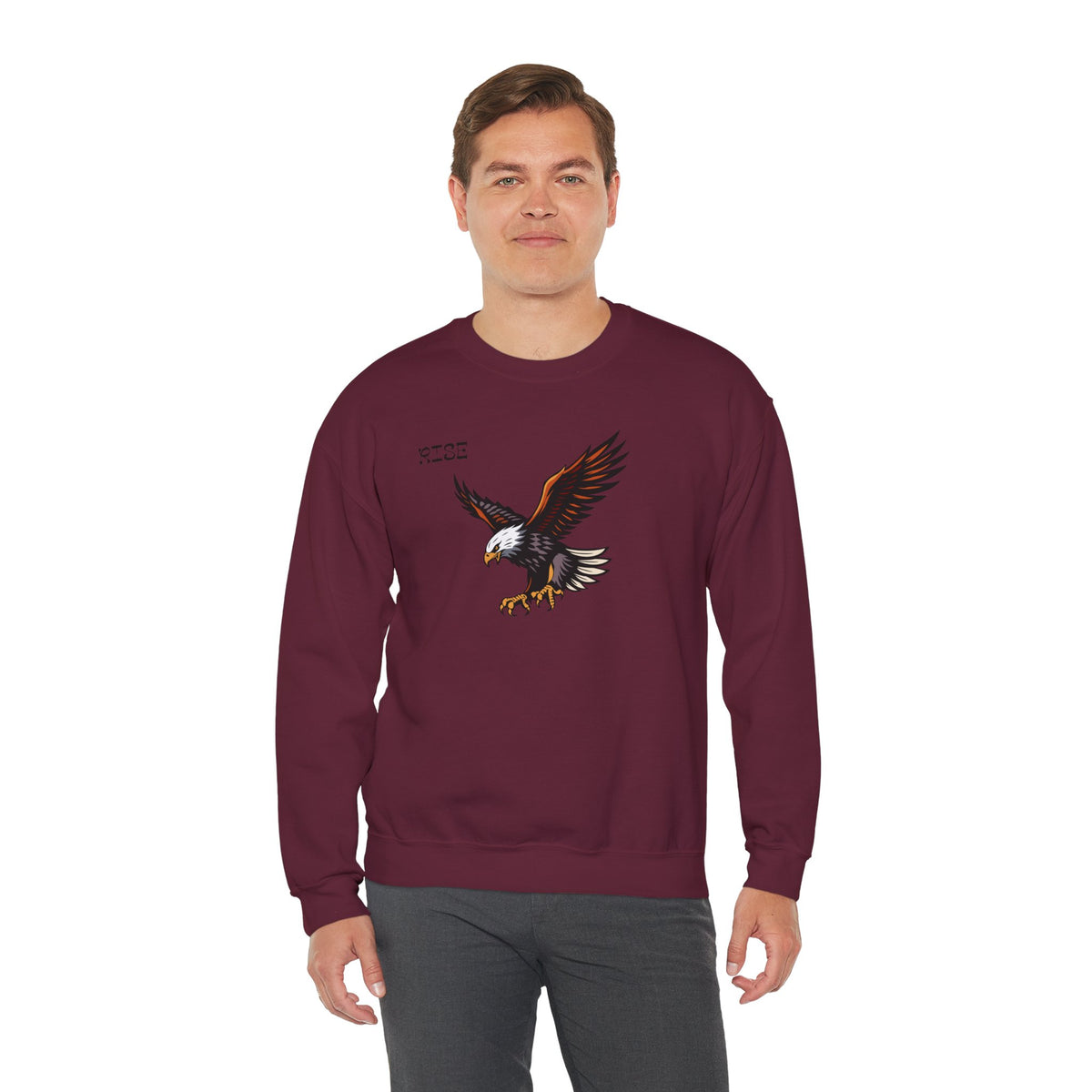 RISE Eagle Sweatshirt Premium Design SKIALFA Unisex