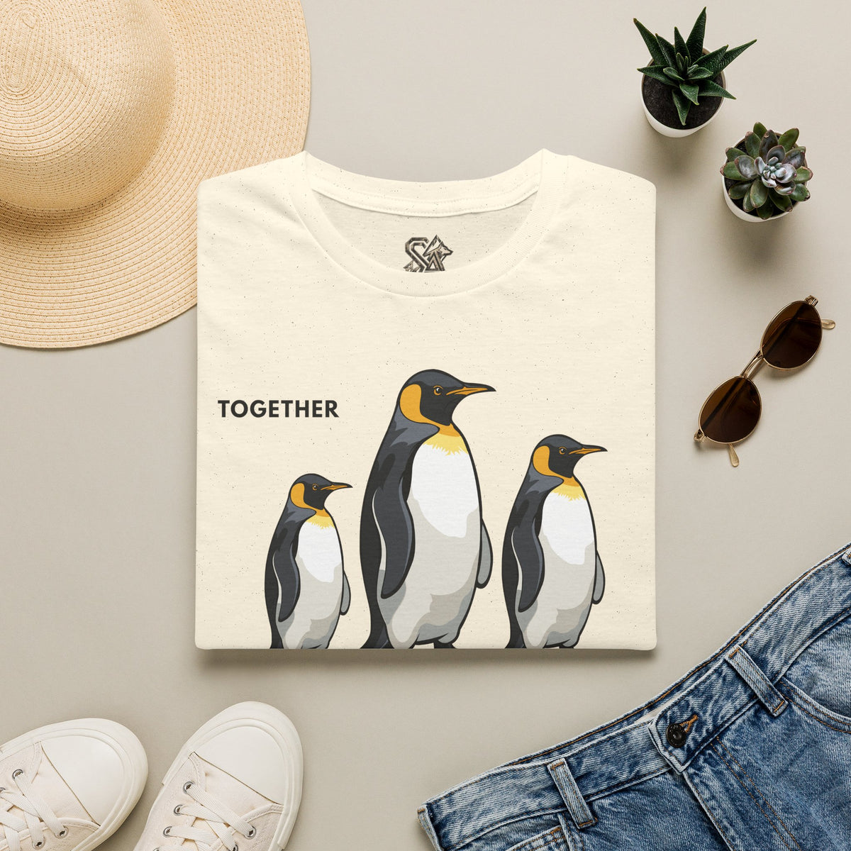 TOGETHER Penguin T-Shirt Premium Design Unisex