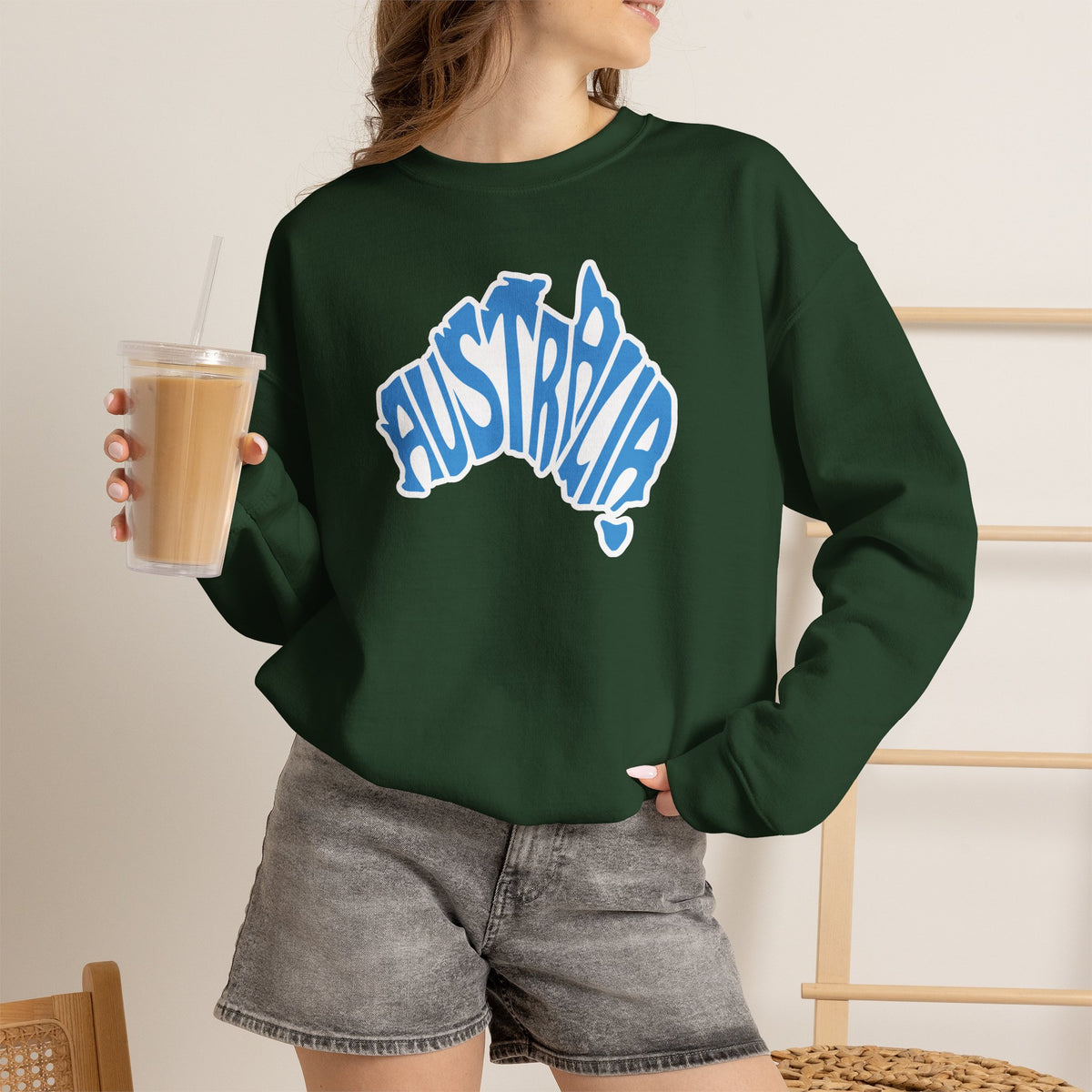 Australia Graphic Sweatshirt Premium Design SKIALFA Unisex