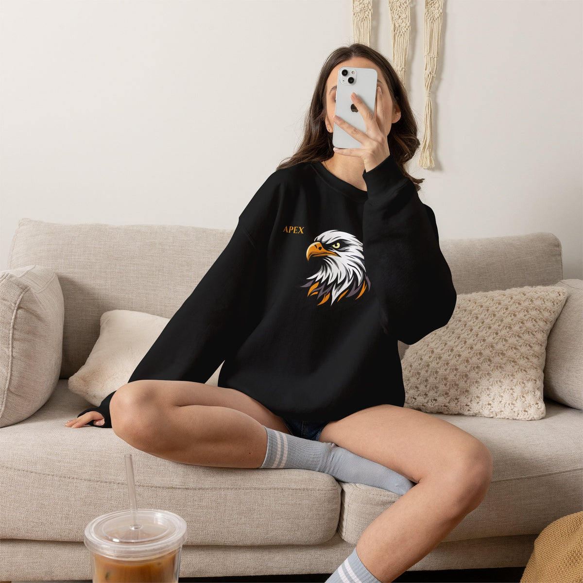 APEX Eagle Sweatshirt Premium Design SKIALFA Unisex