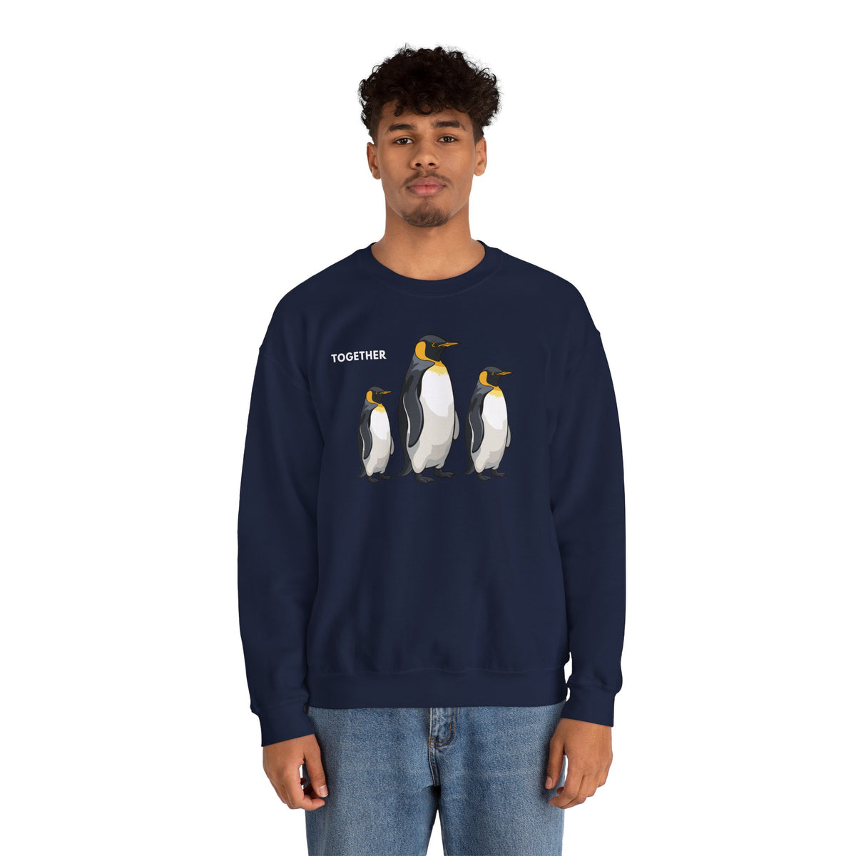 TOGETHER Penguin Sweatshirt Premium Design SKIALFA Unisex