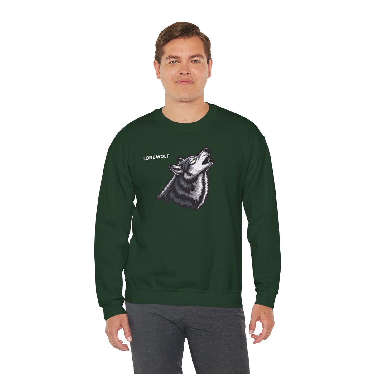 LONE WOLF Sweatshirt Premium Design SKIALFA Unisex