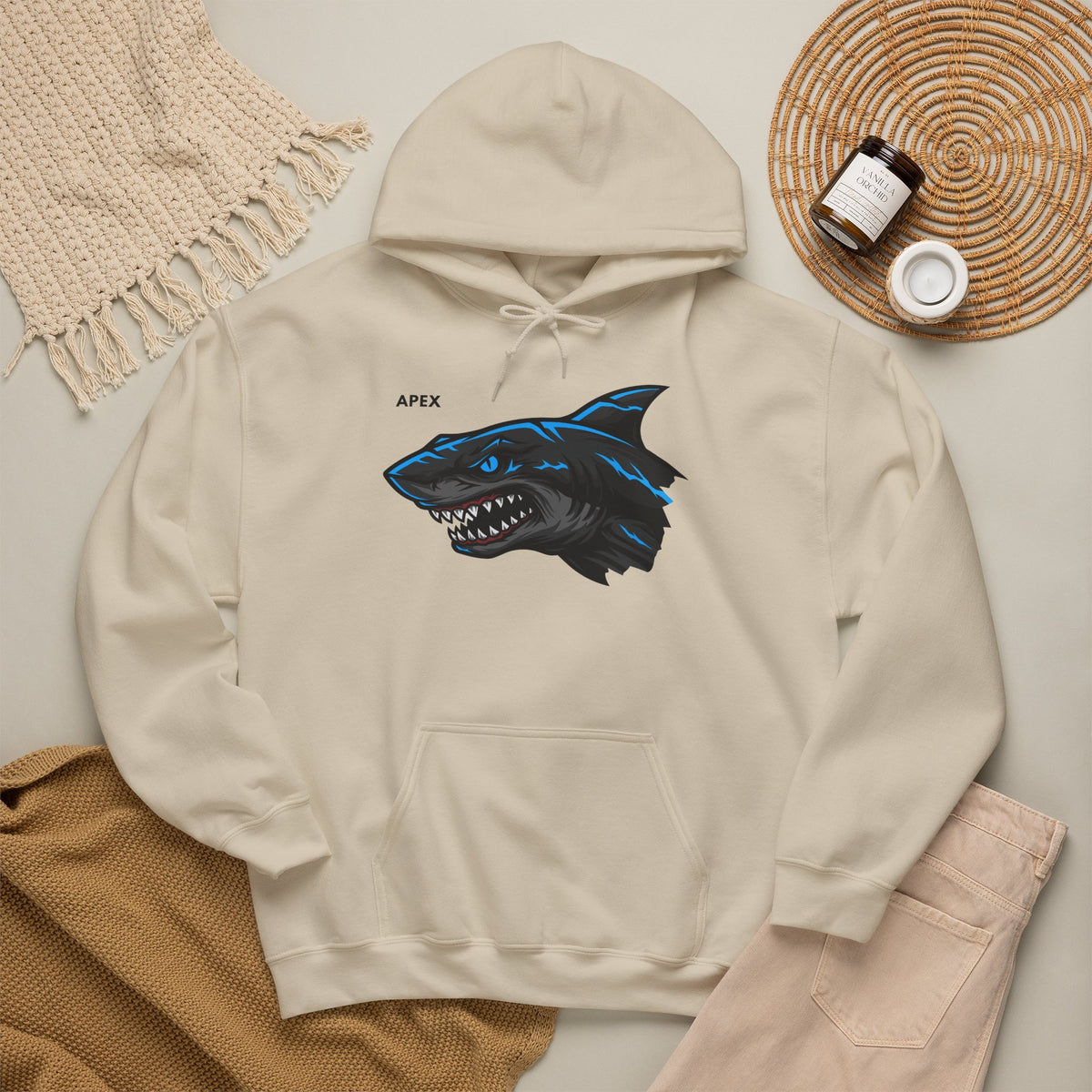 APEX Shark Hoodie Premium Design SKIALFA Unisex