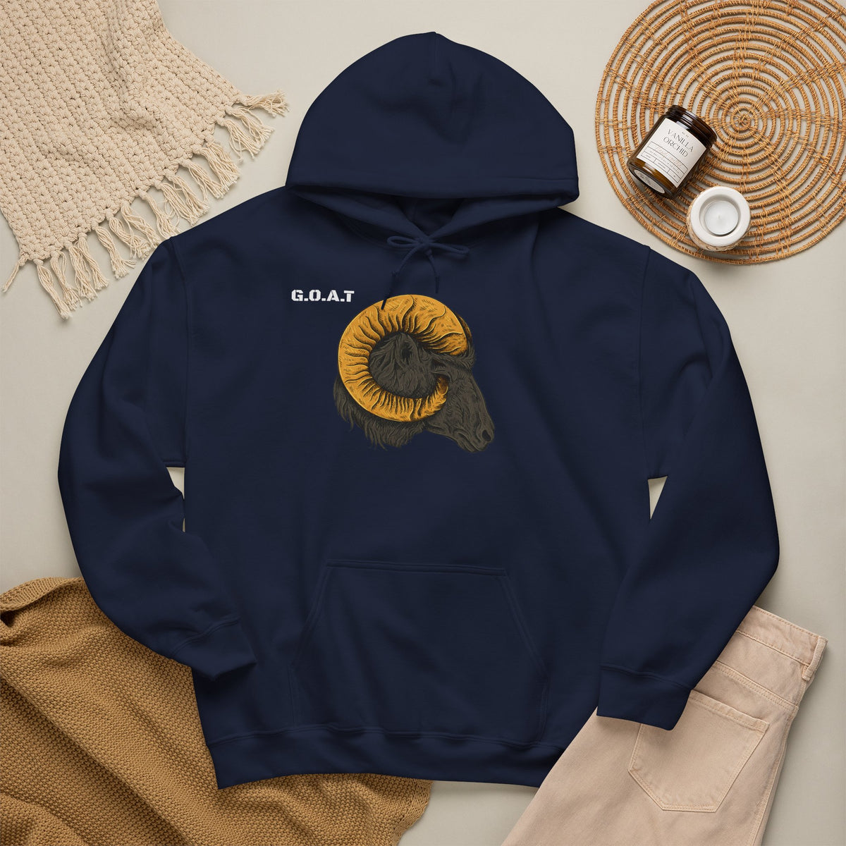 GOAT Head Goat Hoodie Premium Design SKIALFA Unisex