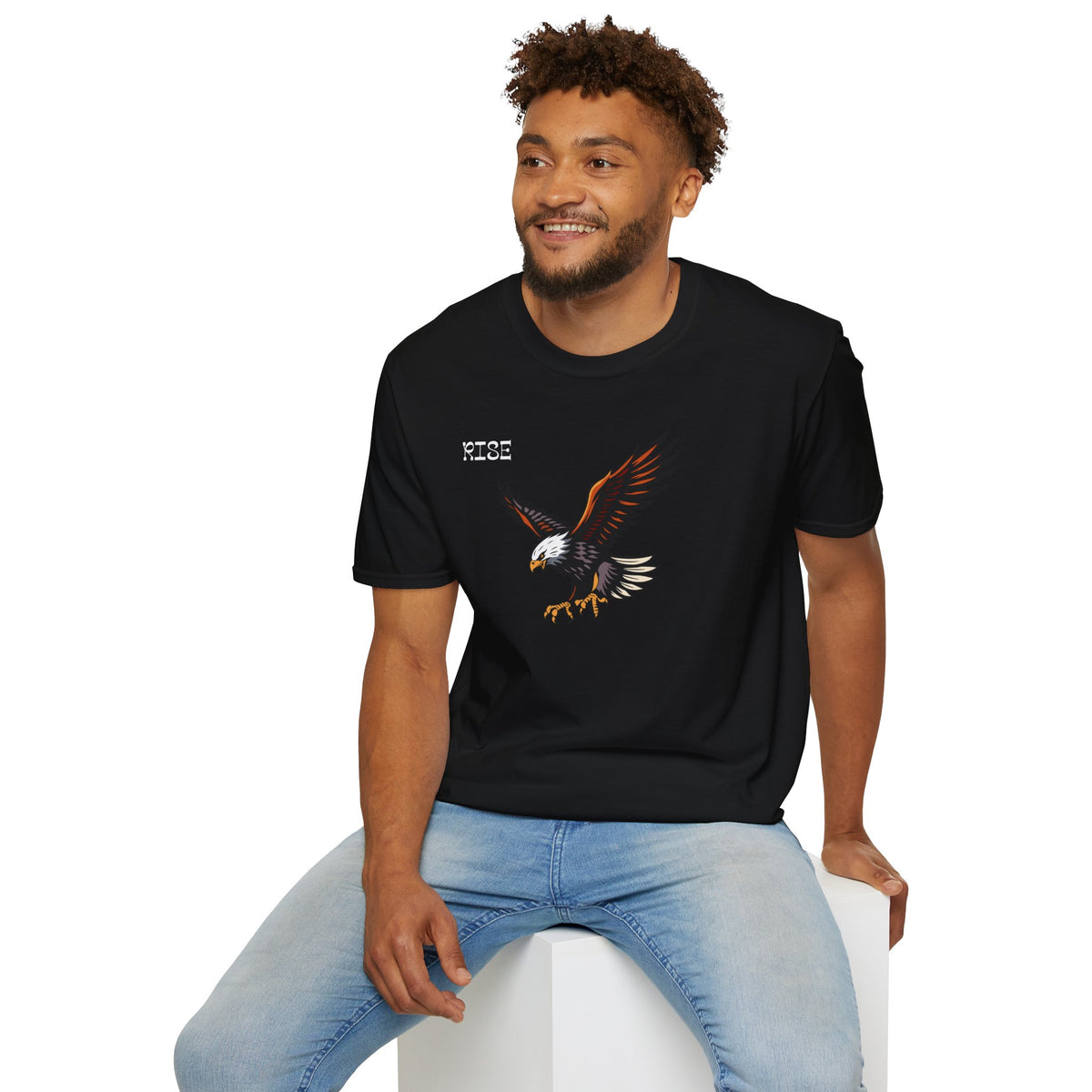 RISE Eagle T-Shirt Premium Design SKIALFA Unisex
