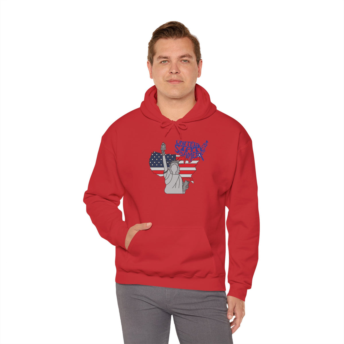 USA Flag Hoodie Premium Design SKIALFA Unisex