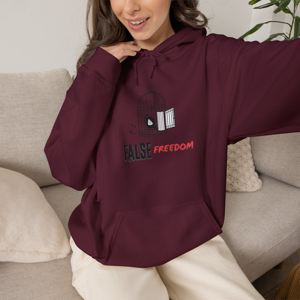 FALSE FREEDOM Hoodie Premium Design SKIALFA Unisex