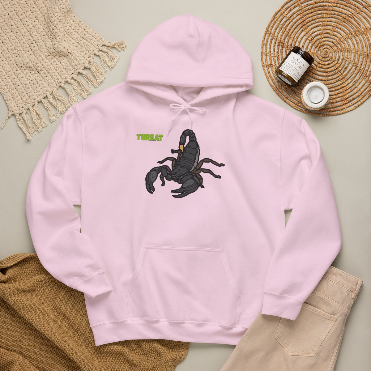 THREAT Scorpion Hoodie Premium Design SKIALFA Unisex