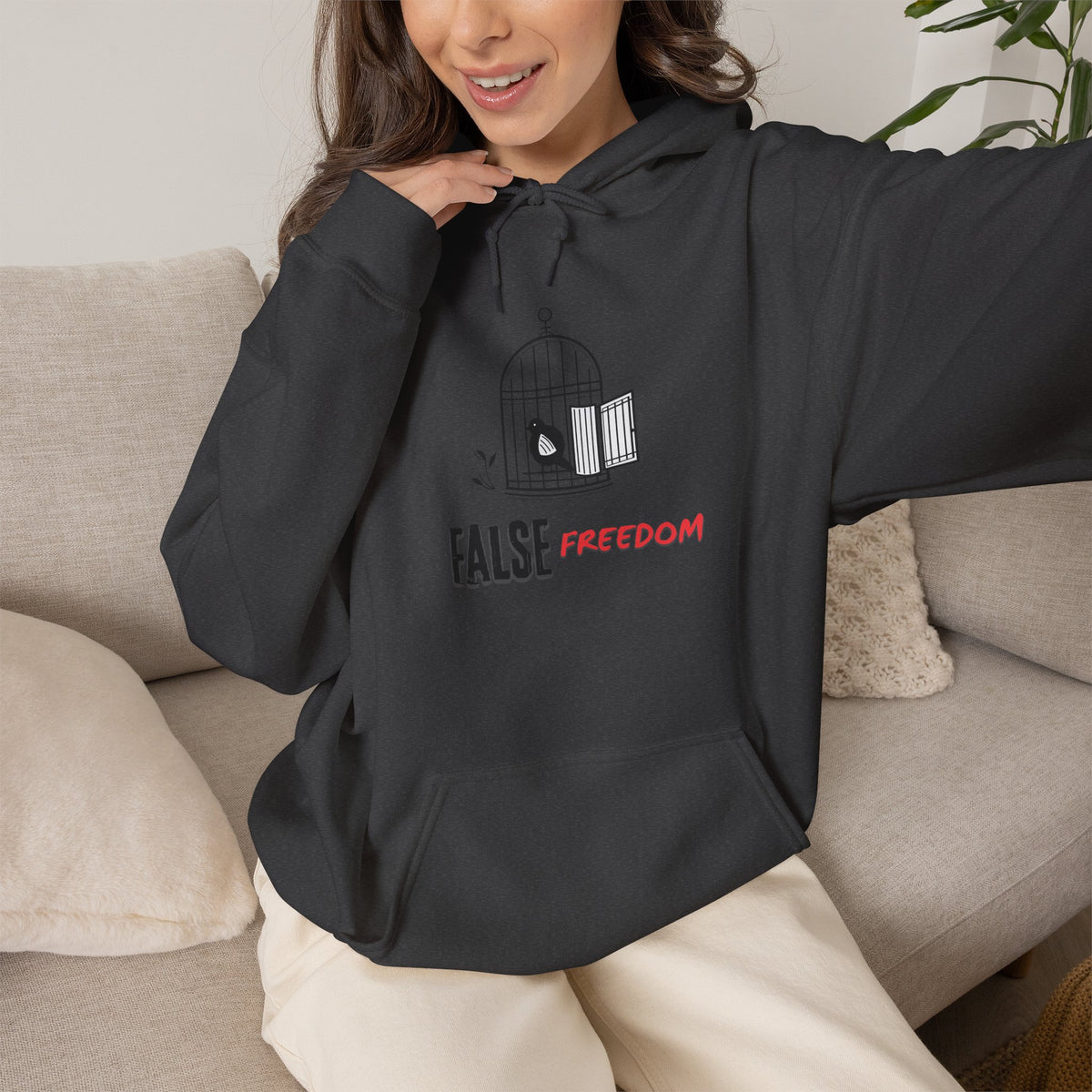 FALSE FREEDOM Hoodie Premium Design SKIALFA Unisex