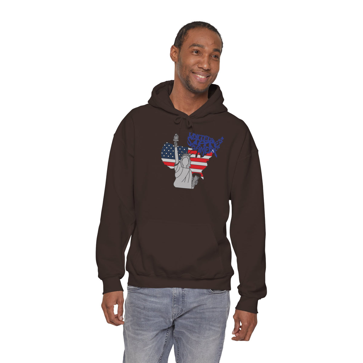 USA Flag Hoodie Premium Design SKIALFA Unisex