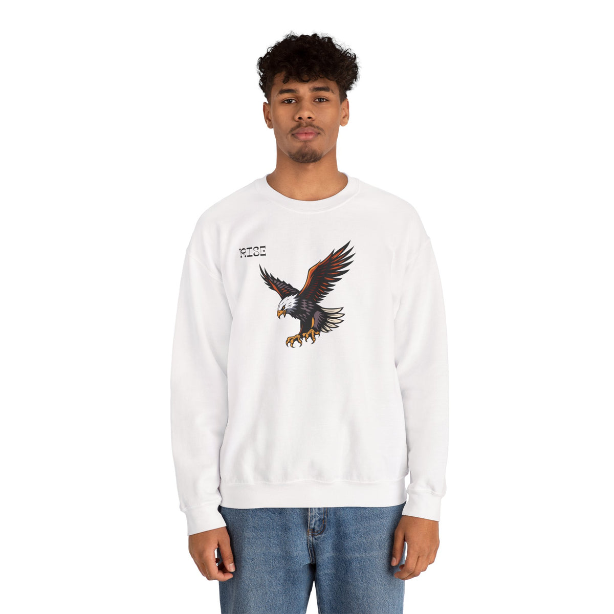 RISE Eagle Sweatshirt Premium Design SKIALFA Unisex