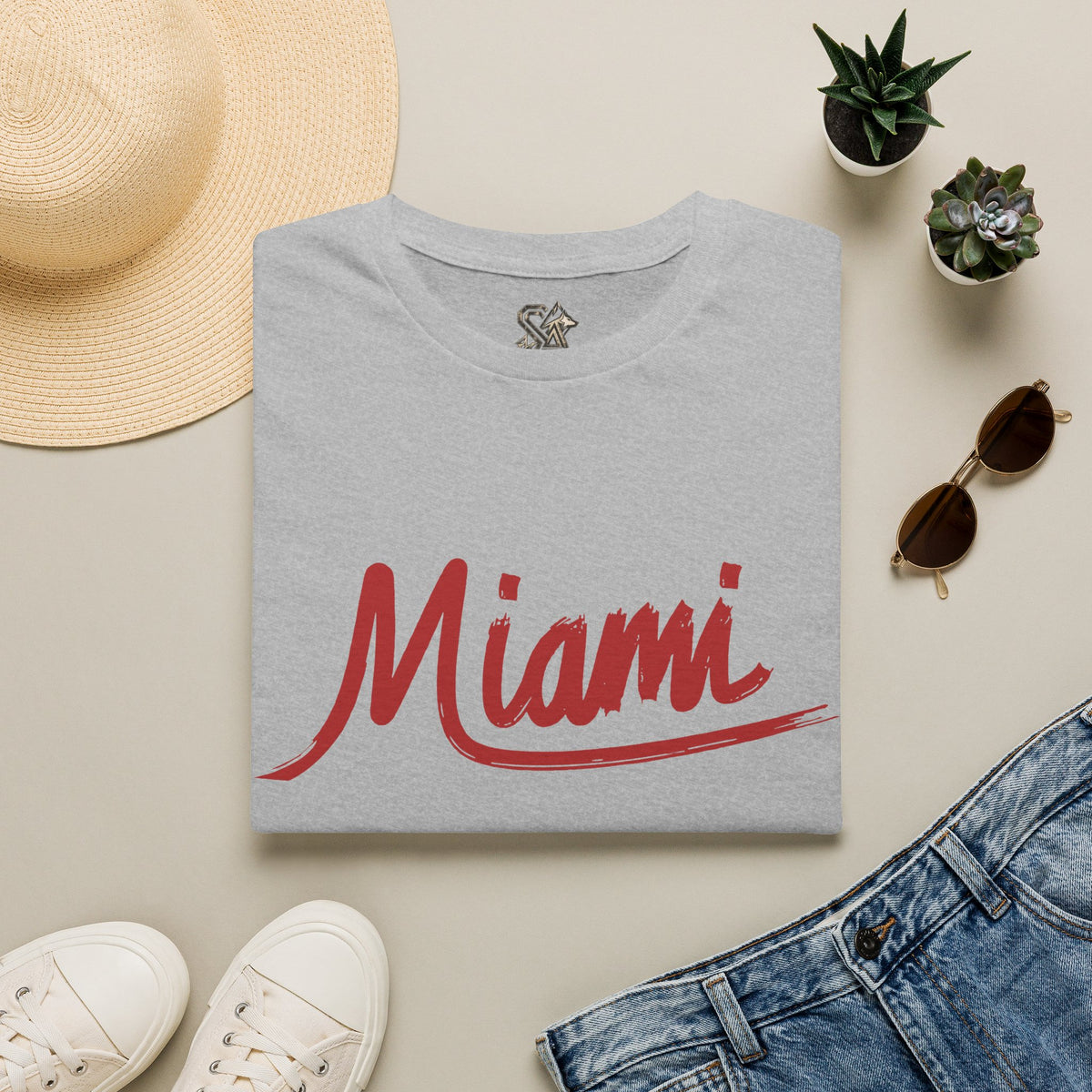 Miami T-Shirt Premium Design SKIALFA Unisex