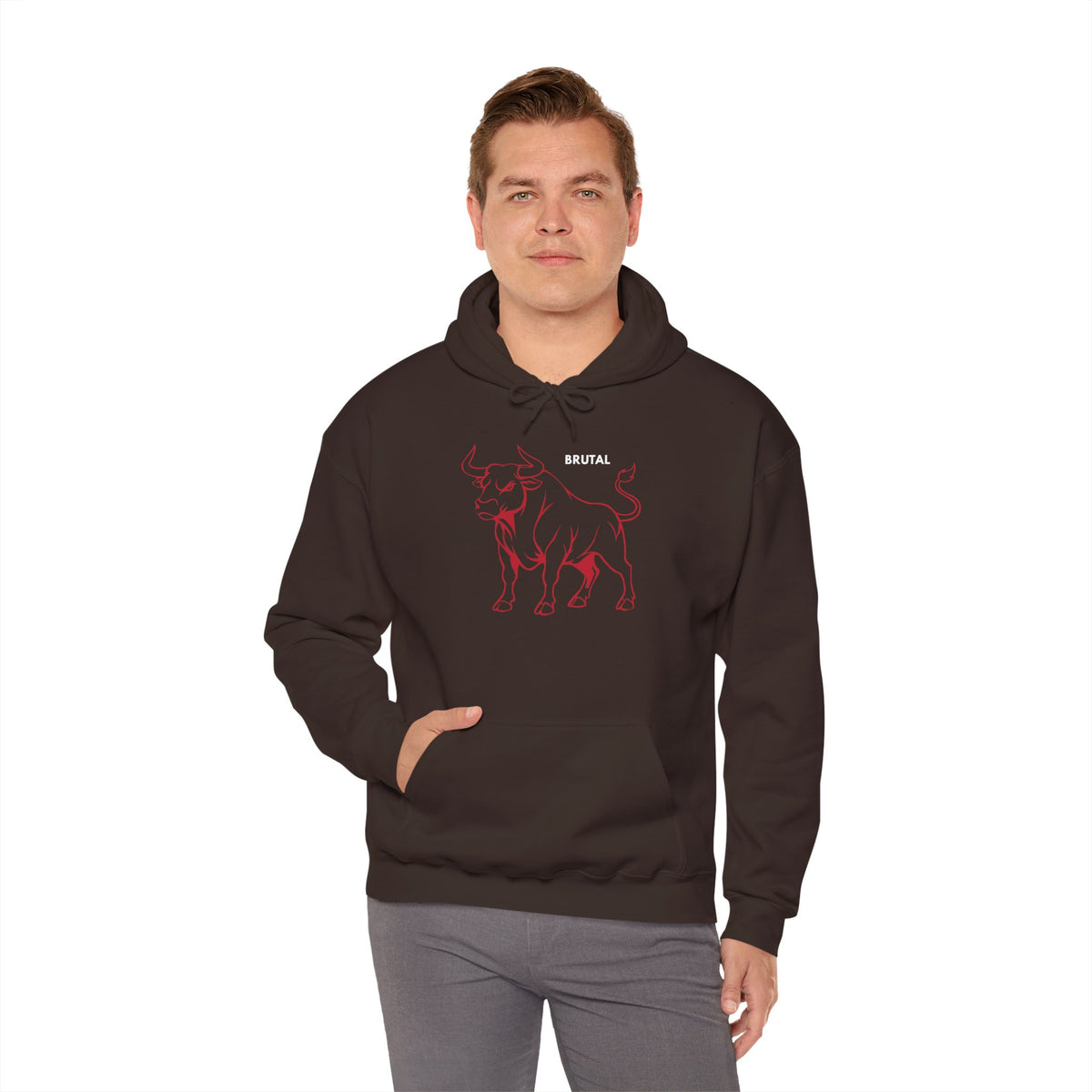 BRUTAL Bull Hoodie Premium Design SKIALFA Unisex