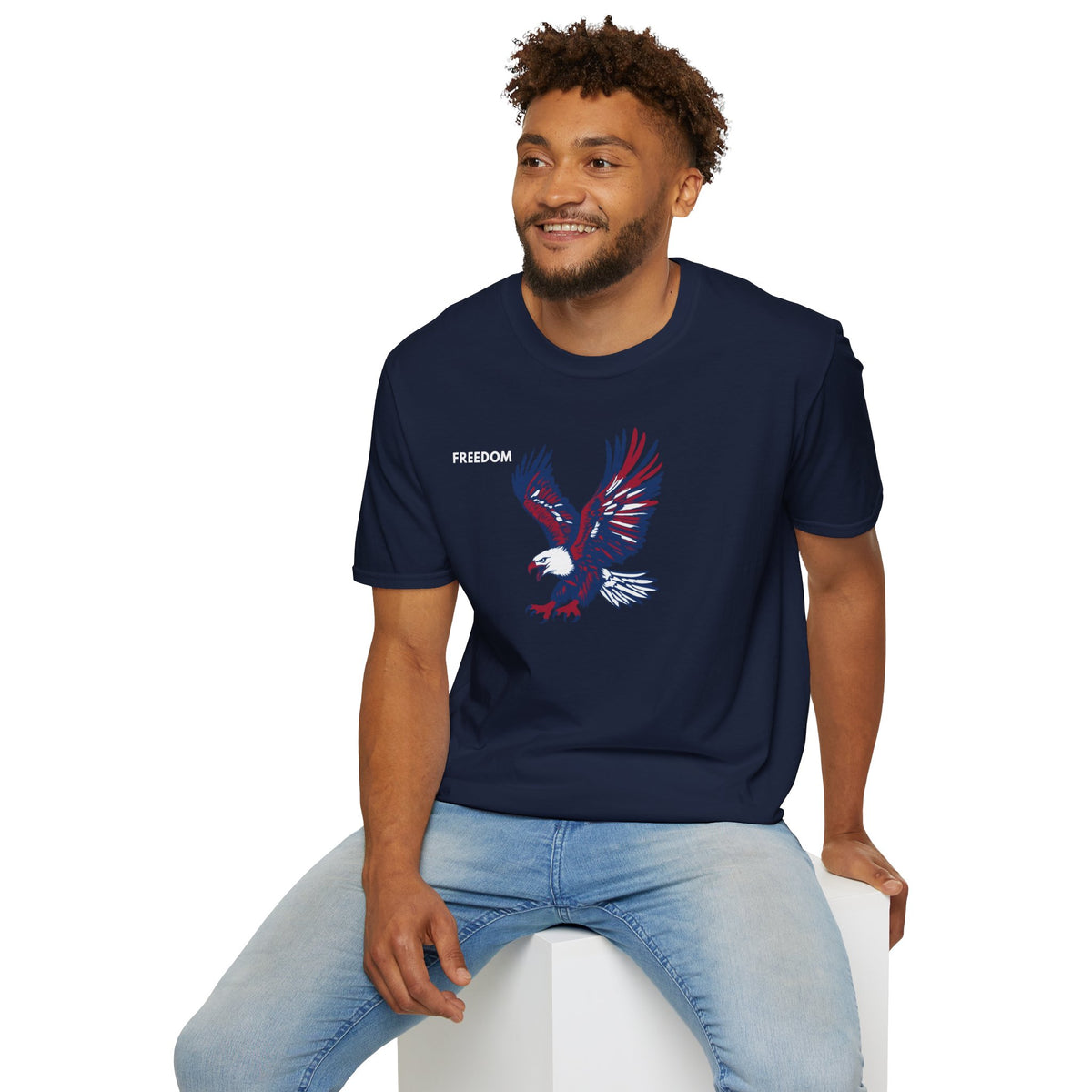 FREEDOM Eagle T-Shirt Premium Design SKIALFA Unisex