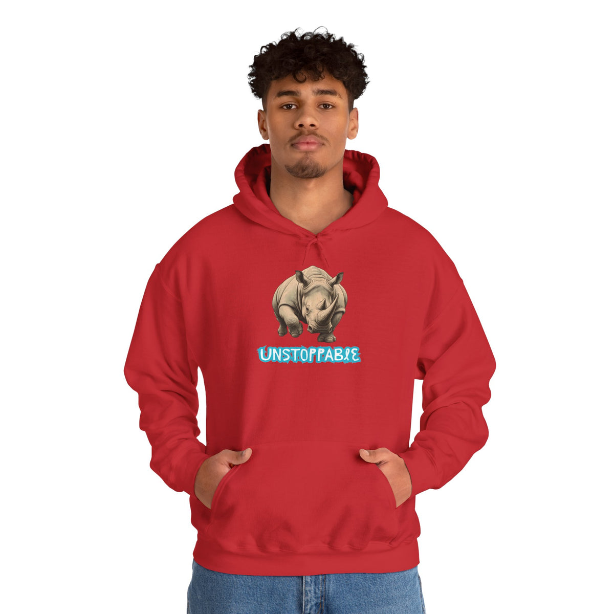 UNSTOPPABLE Rhino Hoodie Premium Design SKIALFA Unisex