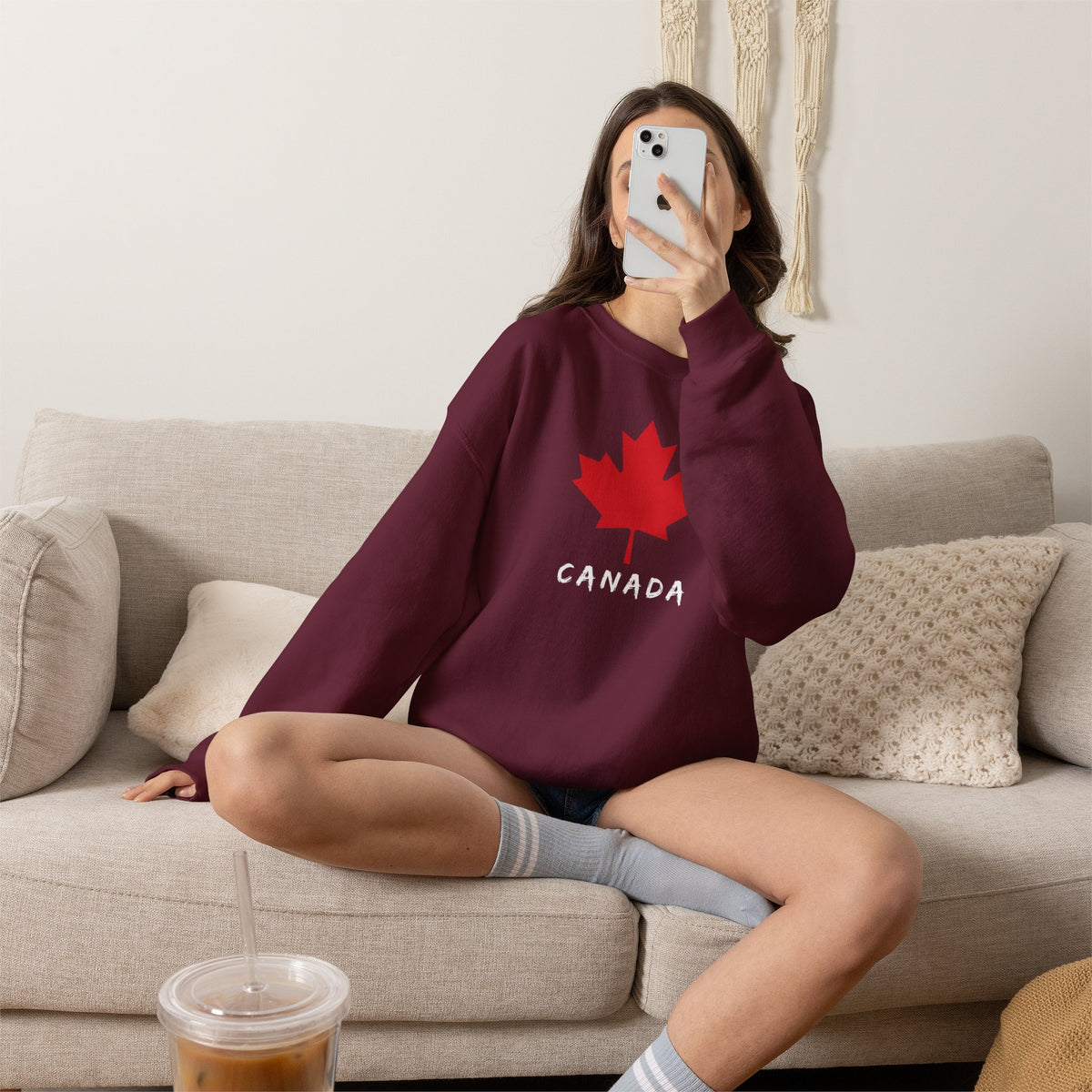 Canada Sweatshirt Premium Design SKIALFA Unisex