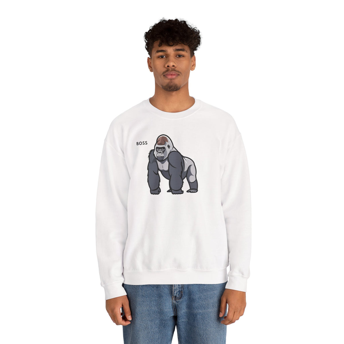 BOSS Gorilla Sweatshirt Premium Design SKIALFA Unisex