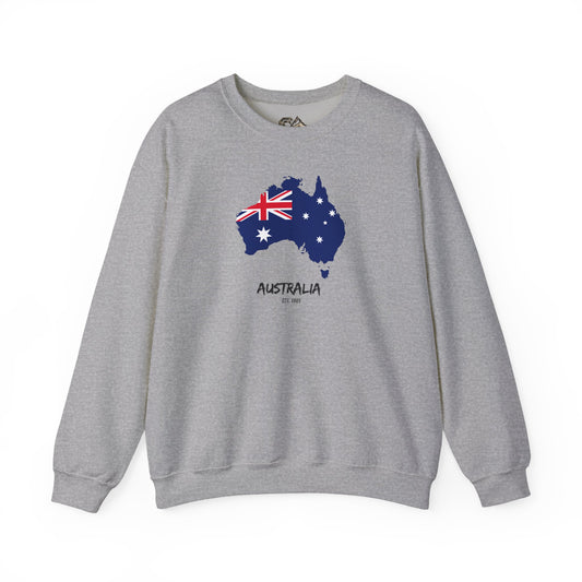 Australia Map Flag Sweatshirt Premium Design SKIALFA Unisex